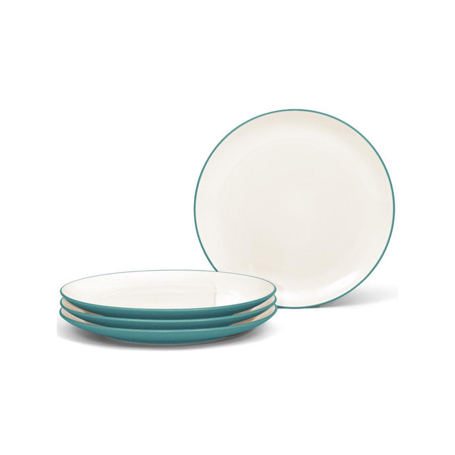 Noritake Colorwave Turquoise Set of 4 Coupe Dinner Plates