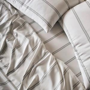 Cozy Earth Bamboo Sheet Set, Color: Baja Stripe in Laurel