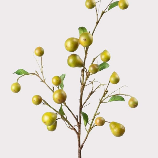 Afloral Faux Pear Fruit Branch - 39"