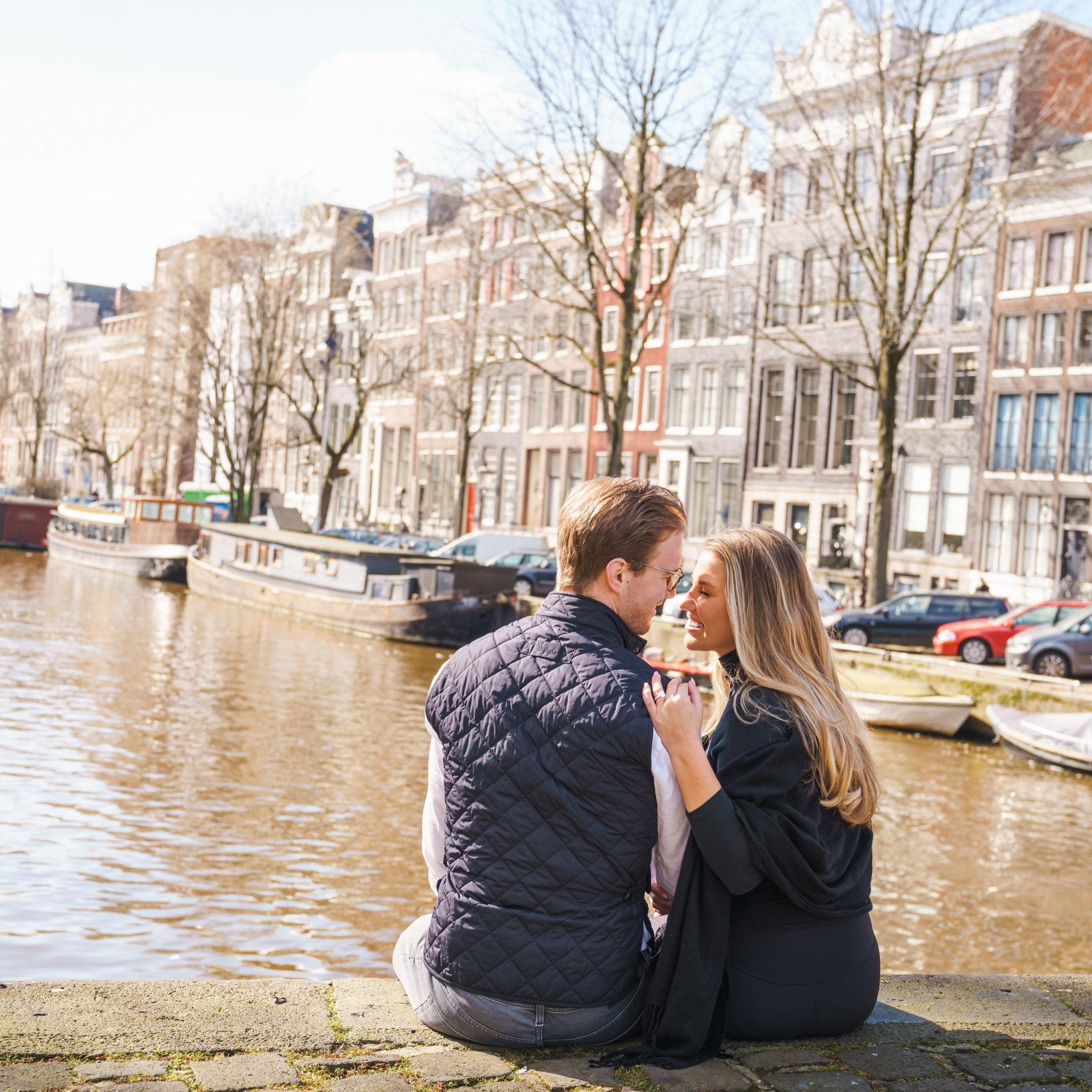 Just after we got engaged in Amsterdam