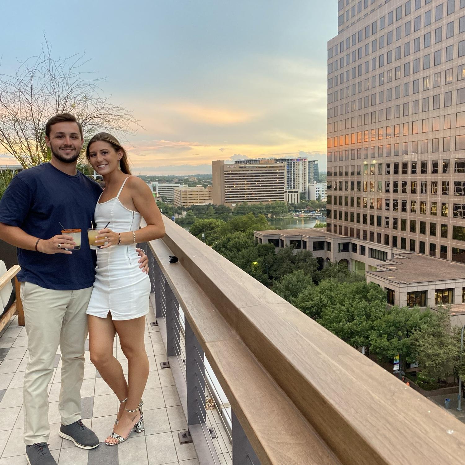 first date in TX - fun fact, is also our engagement spot!