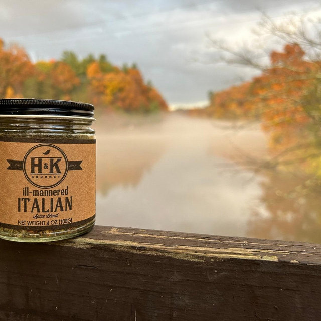 H&K Gourmet Ill-mannered Italian | Gourmet Spice Blend | New Favorite "For Everything" Seasoning | 4oz in Glass Jar | Vegan | Gluten Free