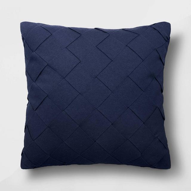 Oversized Square Basket Weave Throw Pillow Blue - Project 62™