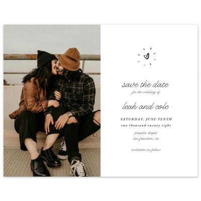 White Modern Wedding Digital Save the Date - Colmar Photo