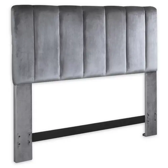 Chic Home Siraj King Velvet Headboard in Grey
