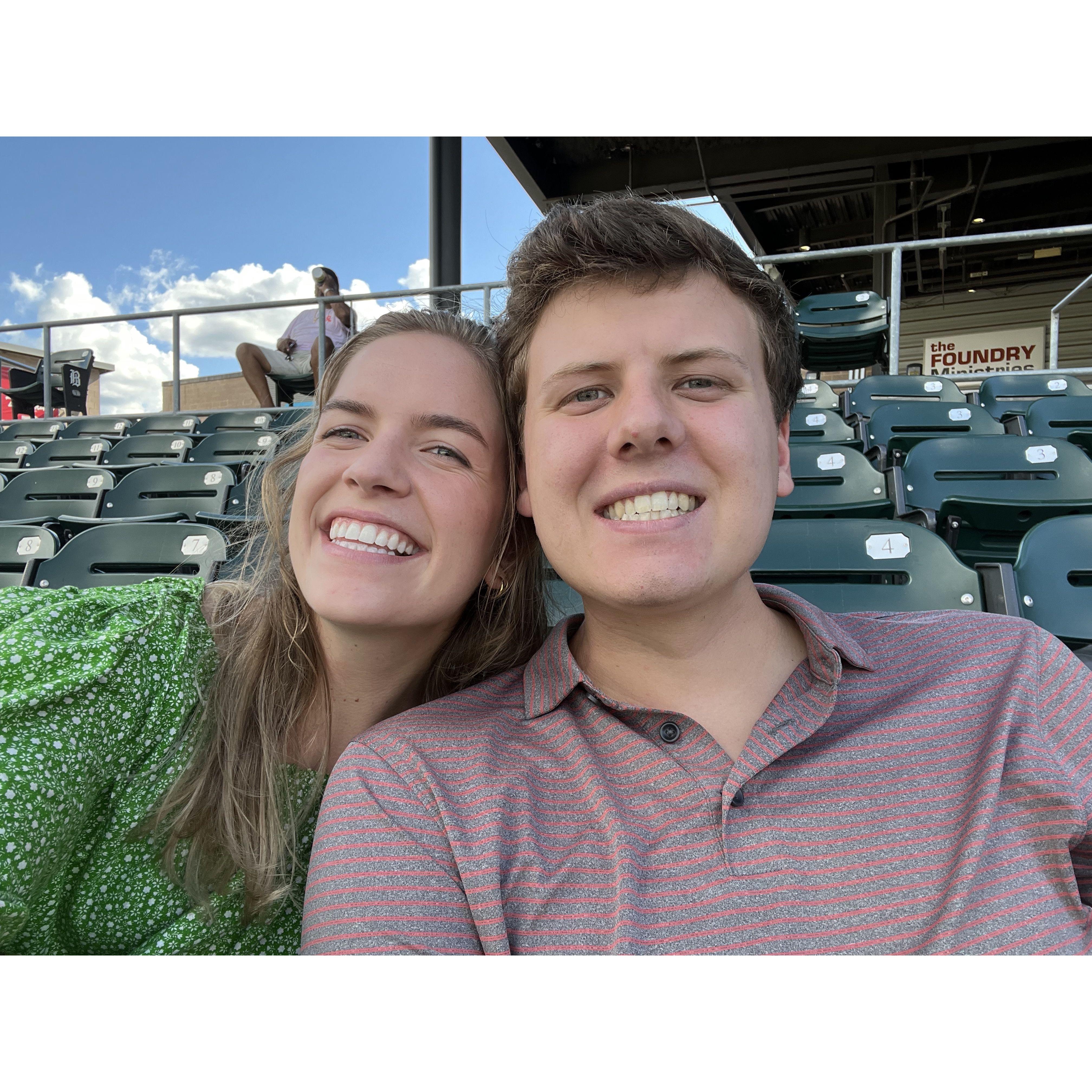 Carson's 22nd birthday, at a baseball game! August 2022
