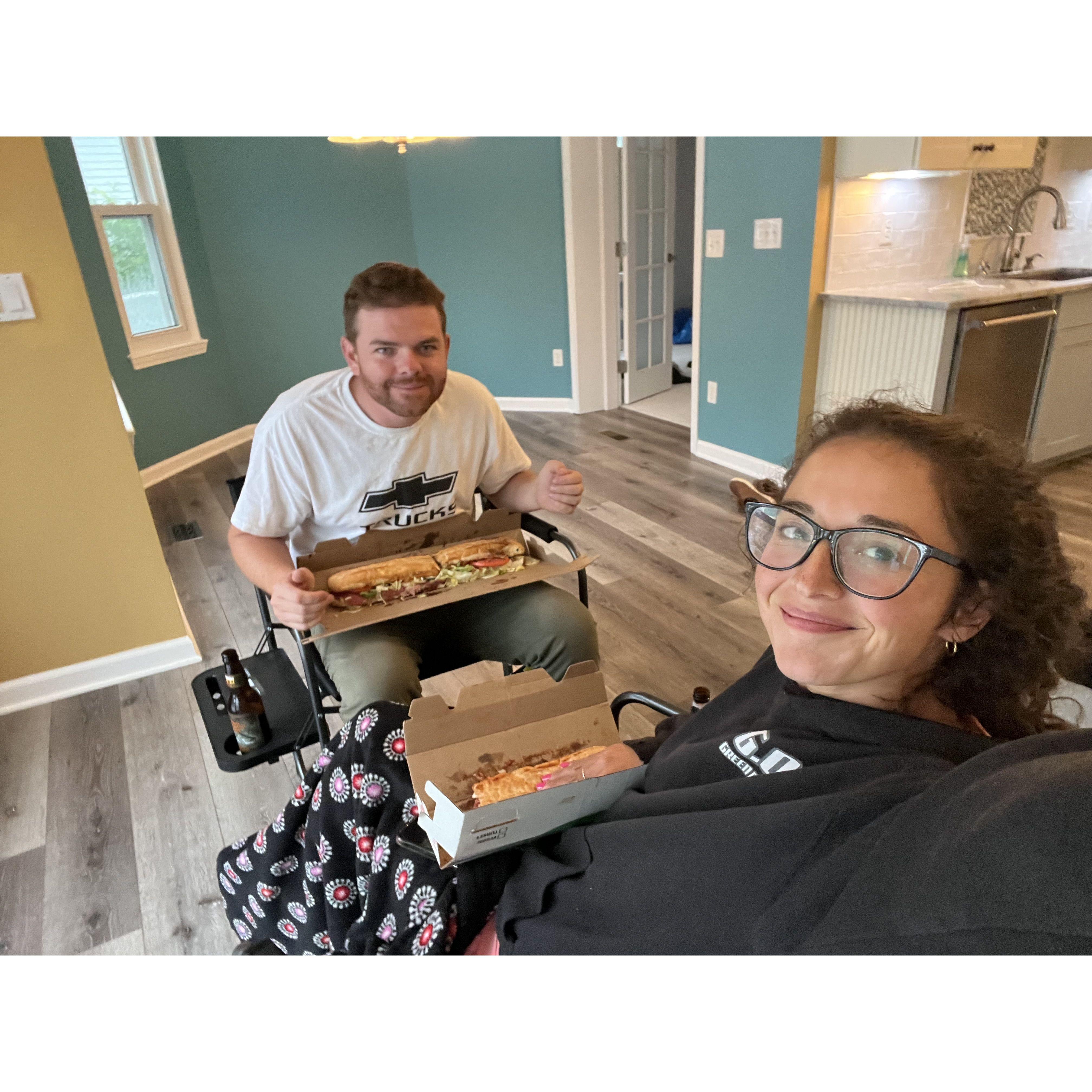 first night in the new house!