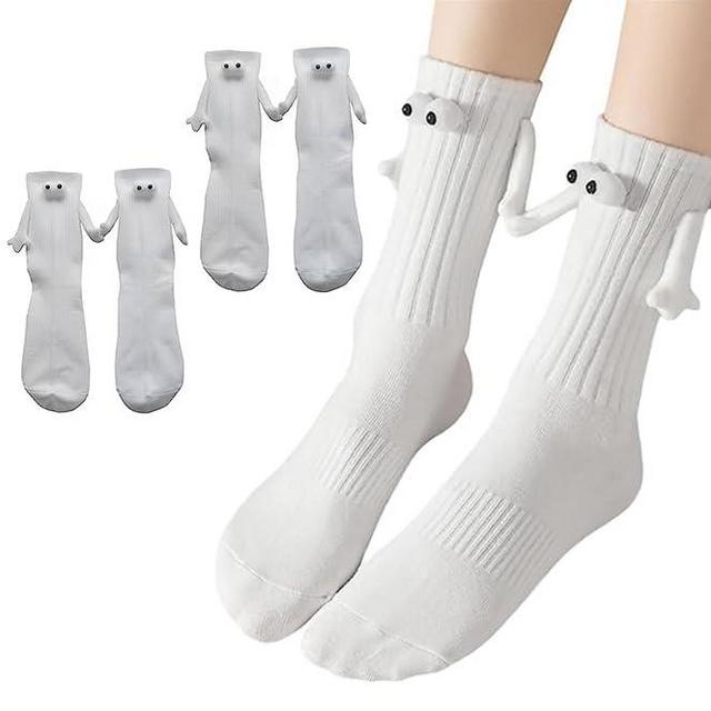 Smilelife 2 Pairs Magnetic Holding Hands Socks Funny Socks Gift For Mom, Dad, Couple, Lovers, Kids, Coworkers, Buddies