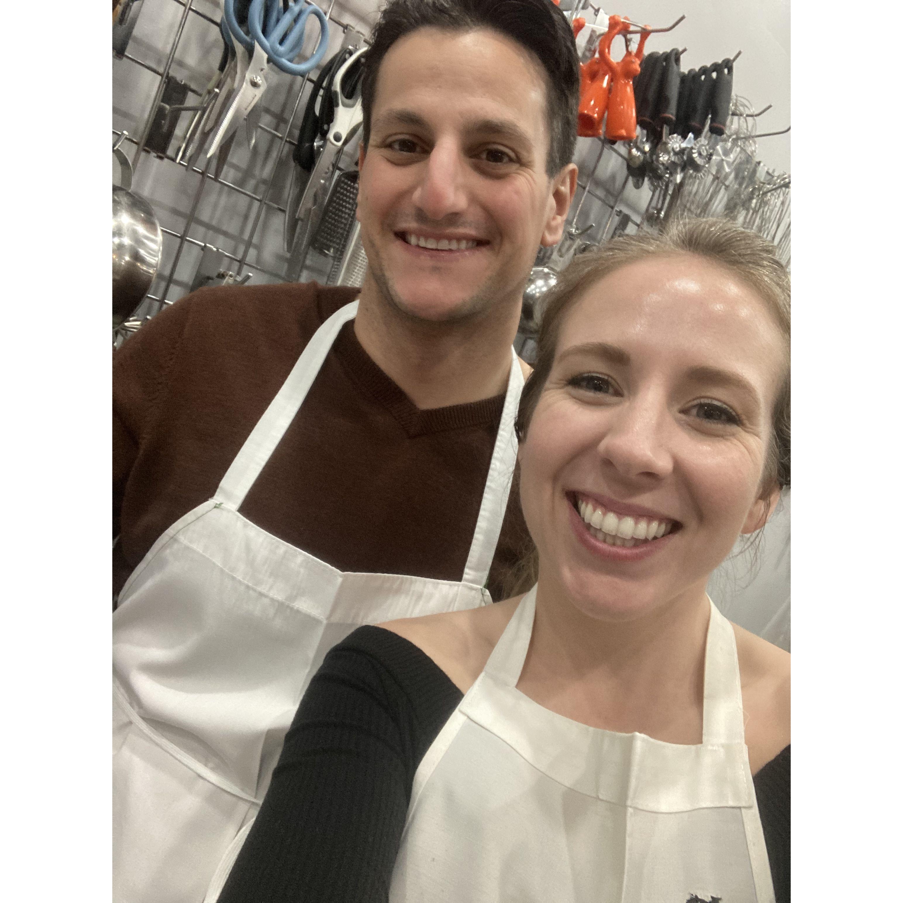 One of our favorite date night activities - a cooking class.