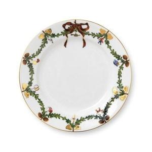 Star Fluted Christmas Dessert Plate