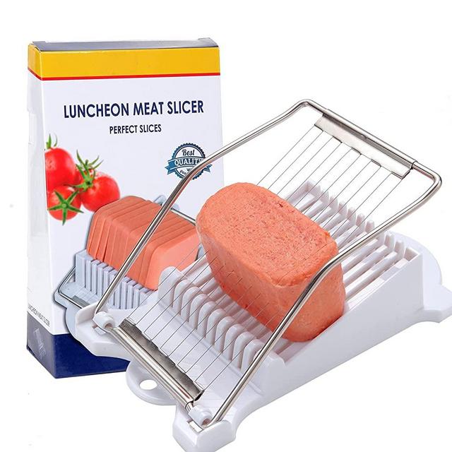 Sosanping Spam Slicer,Multipurpose Luncheon Meat Slicer,Stainless Steel Wire Egg Slicer,Cuts 10 Slices For fruit ,Onions,Soft Food and Ham