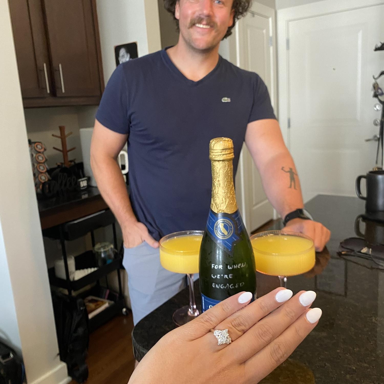 The morning we got engaged!