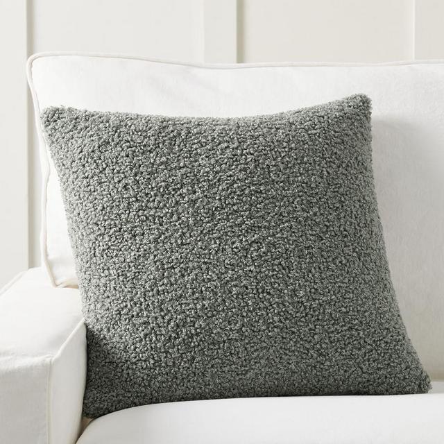 Cozy Teddy Faux Fur Pillow Cover, 20 x 20", Sage