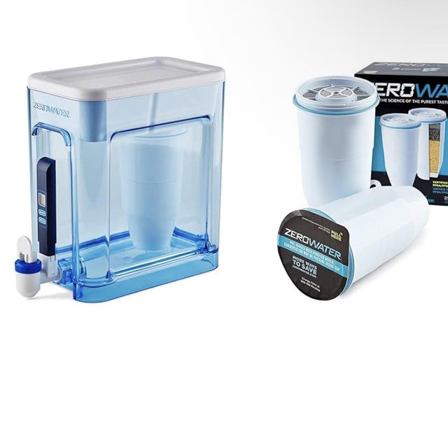 ZeroWater 22 Cup Ready-Read 5-Stage Water Filter Dispenser (Model 12345) + ZeroWater Official Replacement Filter - 5-Stage Filter Replacement