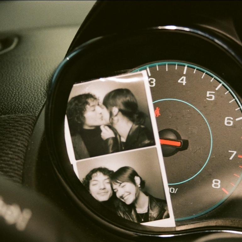 Our first ever photo-booth pic from our first date as a couple!