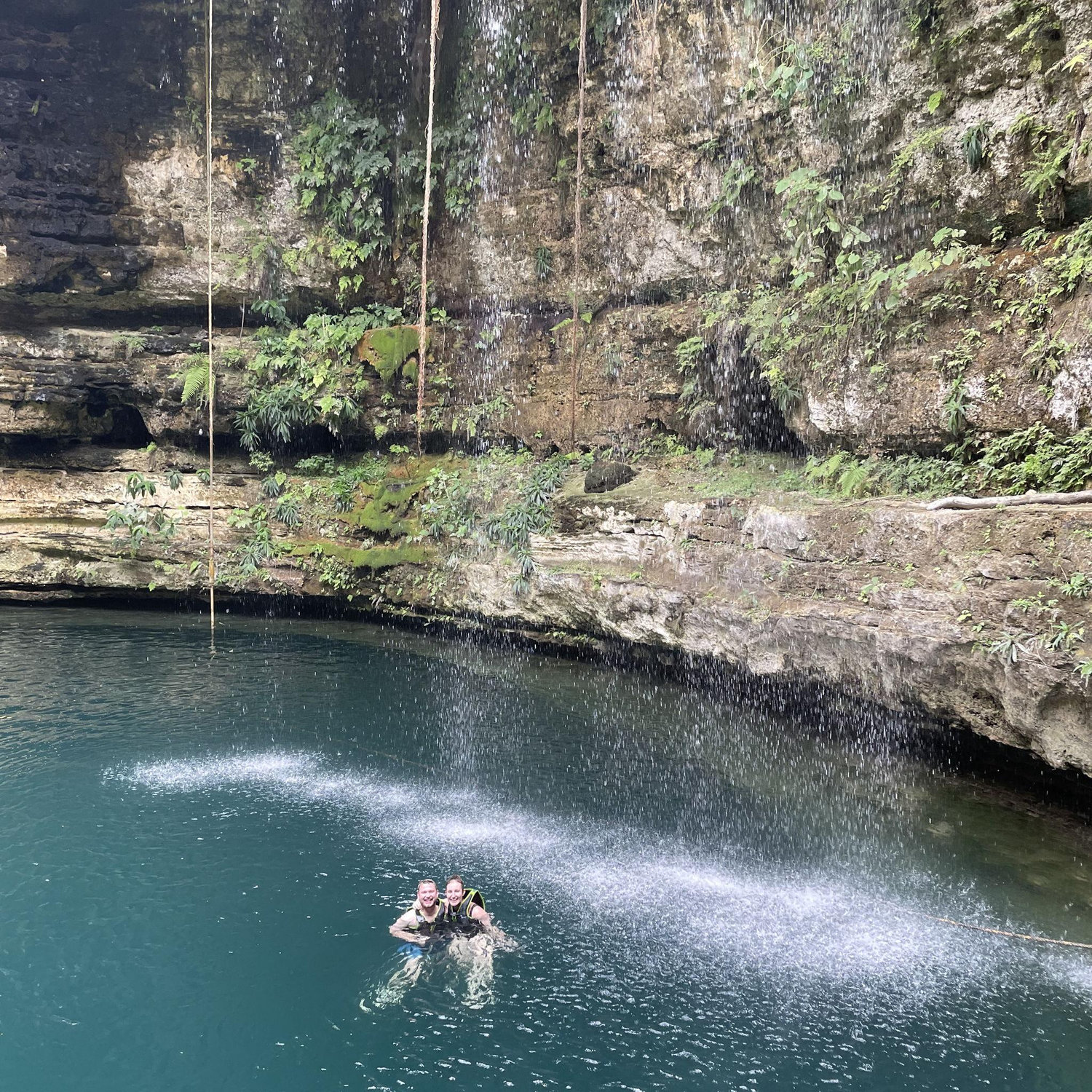 swimming in the Mexican cenotes