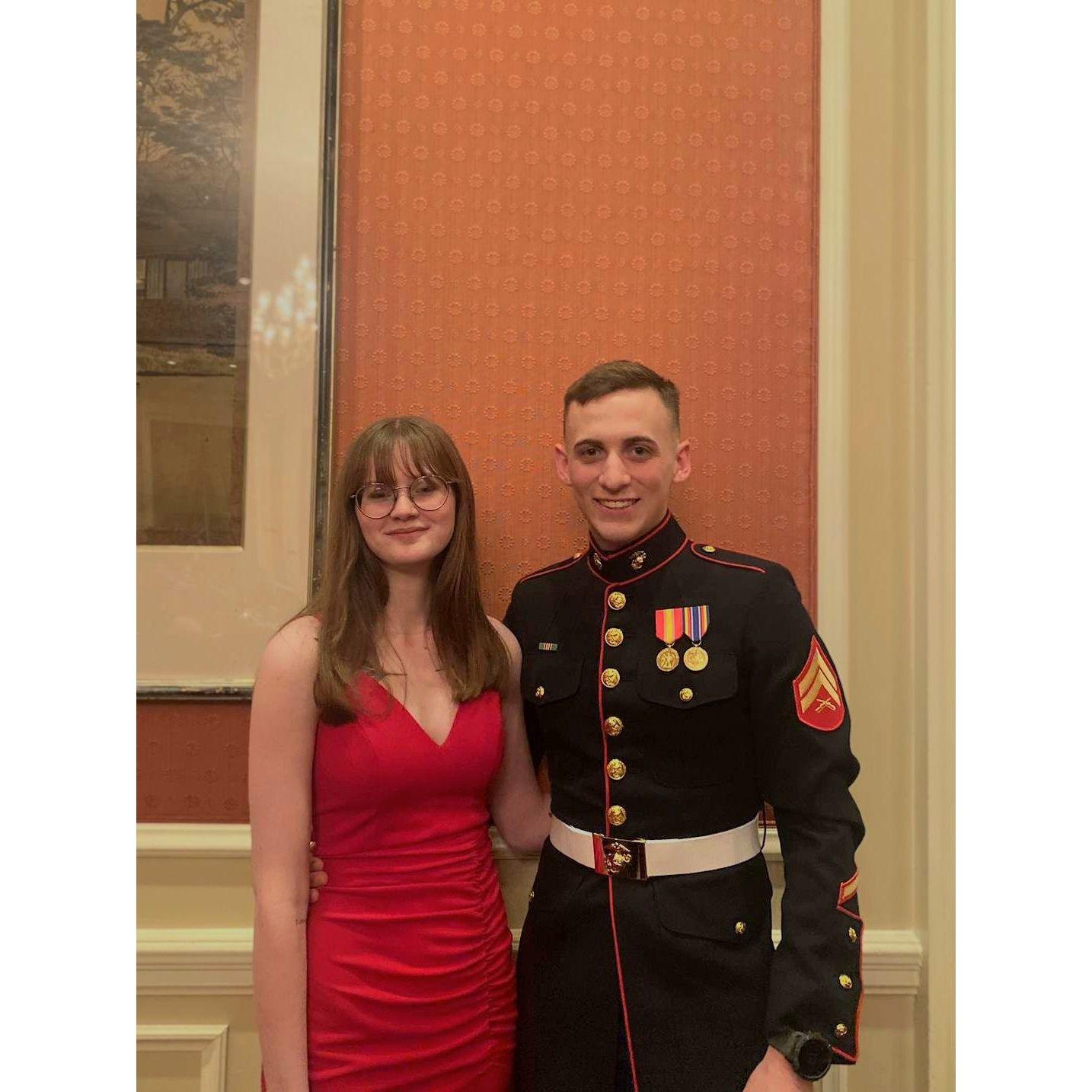 Our first photo, first date, first Marine Corp Ball!