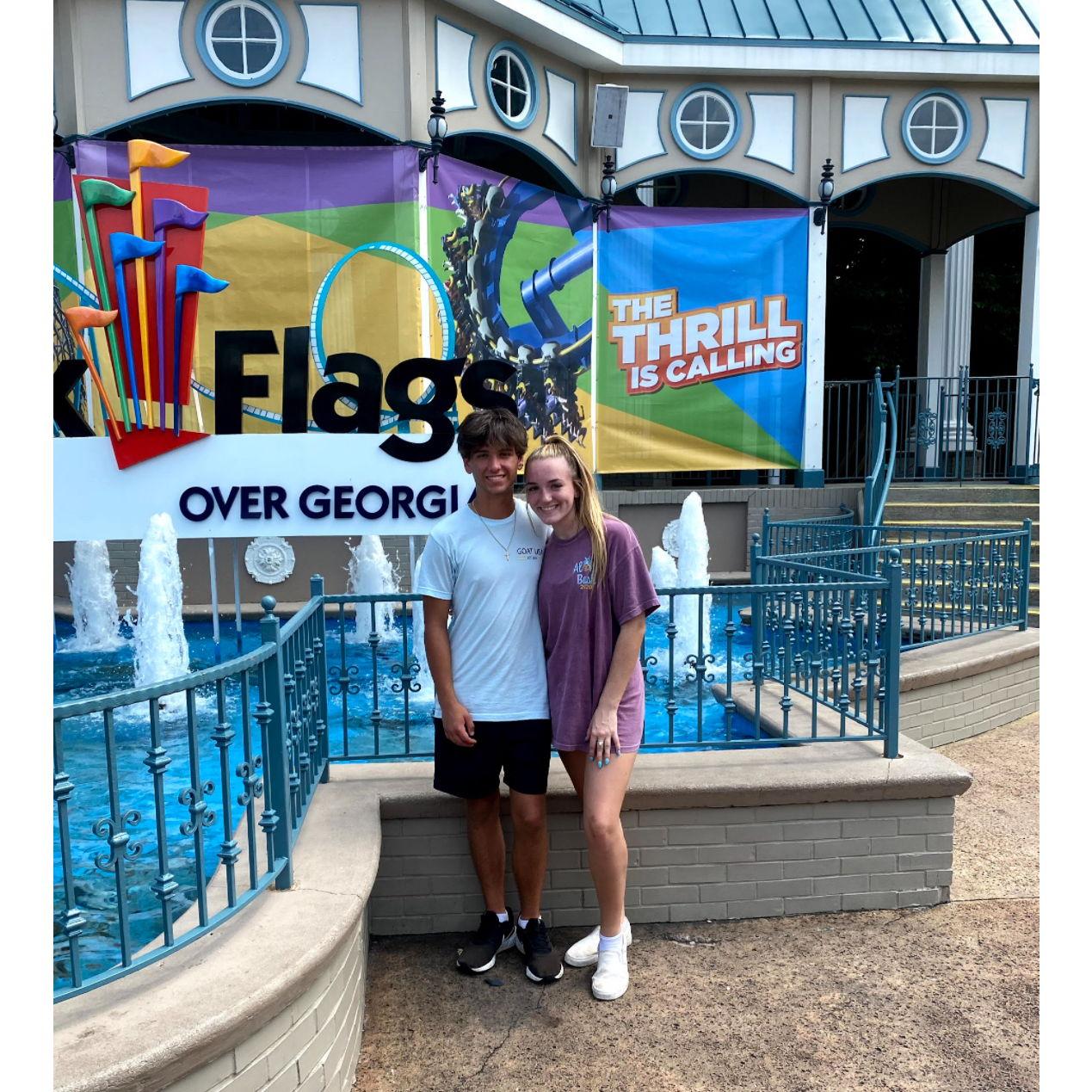 This was our first time at Six Flags together.