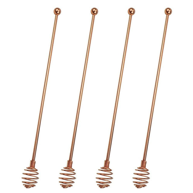 Specialty Spoons,BURLIHOME Stainless Steel Swizzle Sticks Mixing Spoon Spherical Stir Sticks For Coffee/Beverage/Cocktail/Hot Drink,Home Kitchen Party Supplies-4 Pieces.