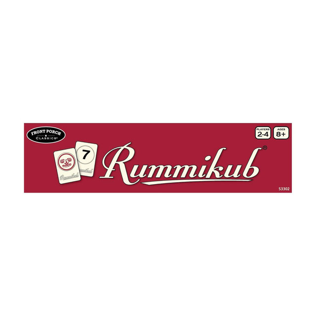 Front Porch Classics Rummikub Game: Problem Solving Board Game for 2-4 Players, Includes Storage Box & Instructions
