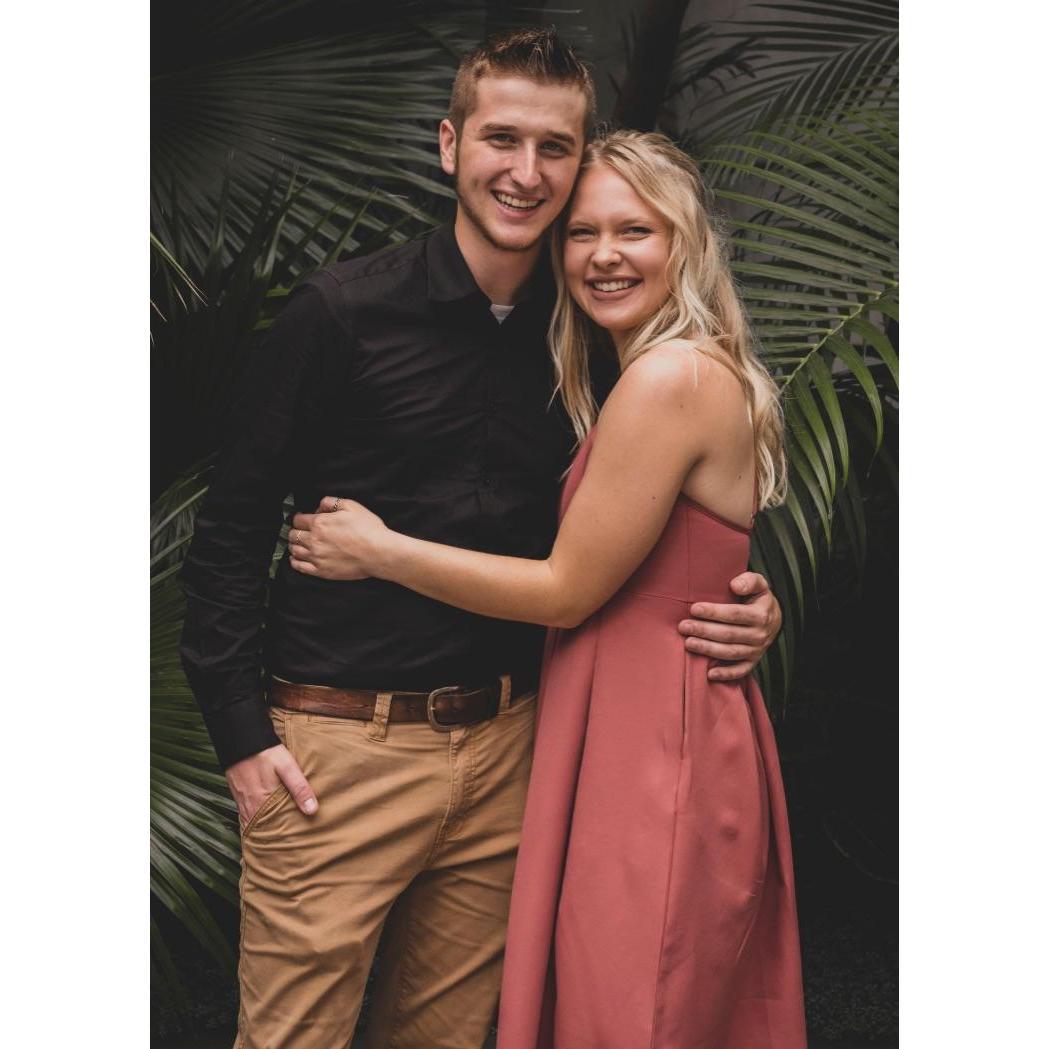 One of our favorite pictures together; taken at a family member's wedding a few months after we started dating.