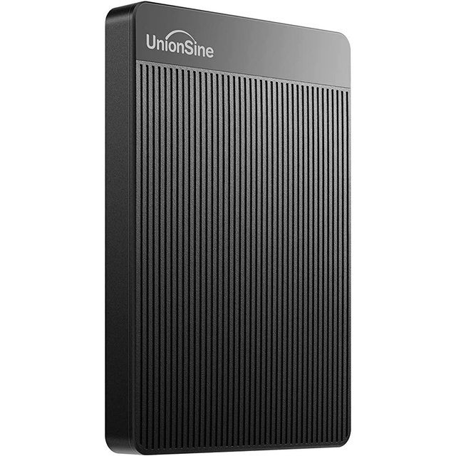 UnionSine 1TB Compact Style Portable External Hard Drive USB3.0 HDD Storage Compatible for PC, Desktop, Laptop(Black) HD-006