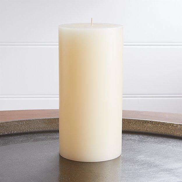 4"x8" Ivory Pillar Candle