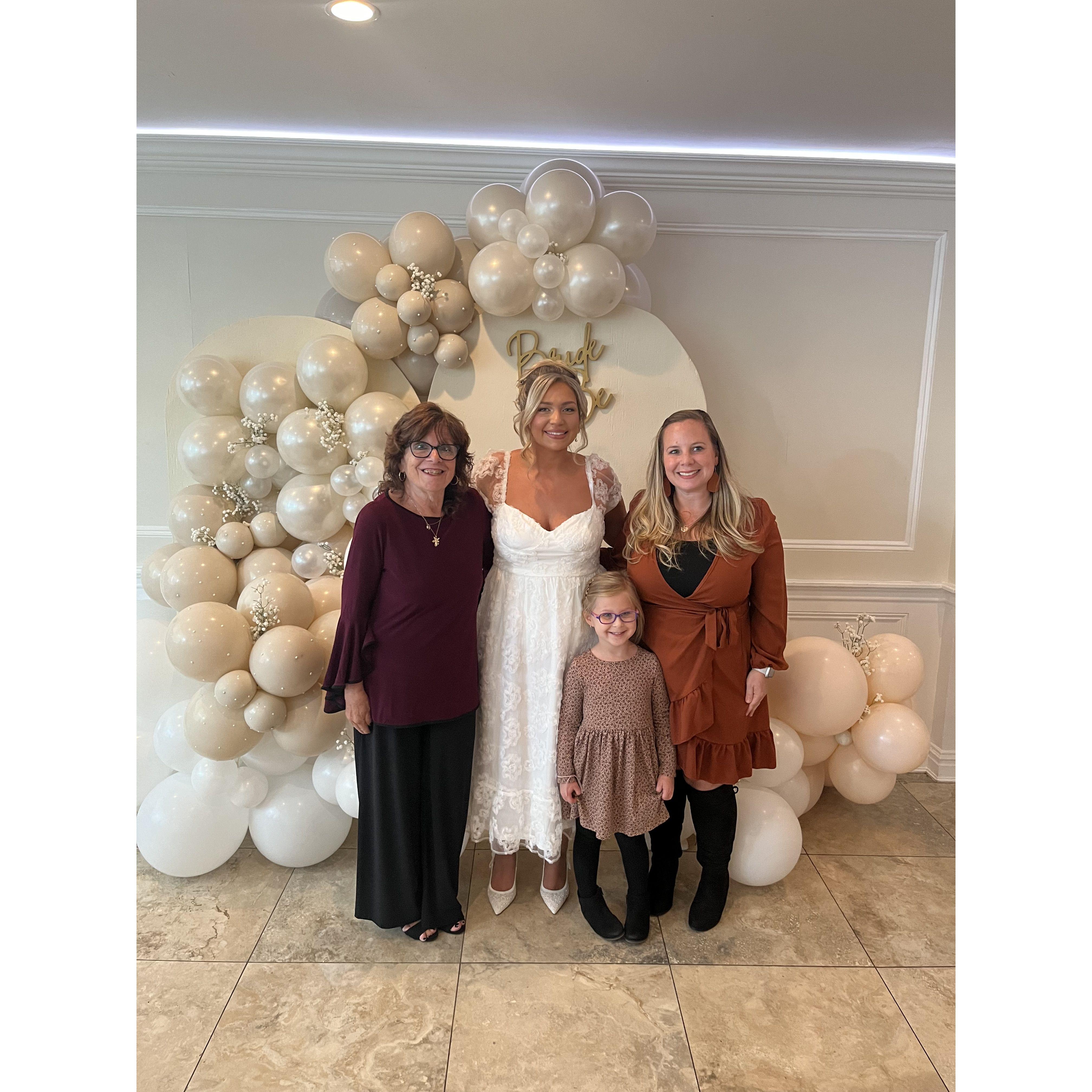 Bridal Shower love with Aunt Donna, Jess & Kaitlin