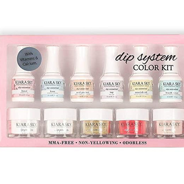 Kiara Sky Dipping Powders Essentials Kit. Complete and Easy-To-Use Powder Manicure Dipping Kit.