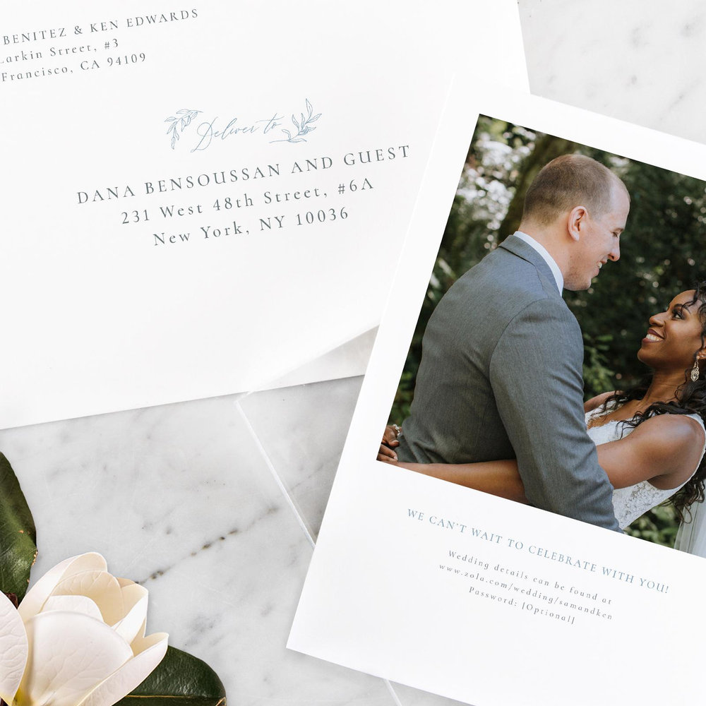 Serrano Photo | White | Zola Wedding Invitations