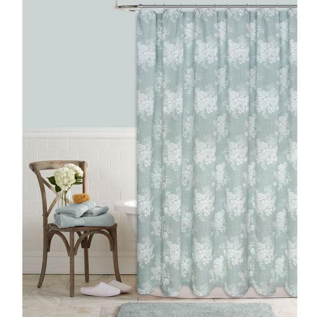 Cabbage Rose 72-Inch x 72-Inch Shower Curtain in Green