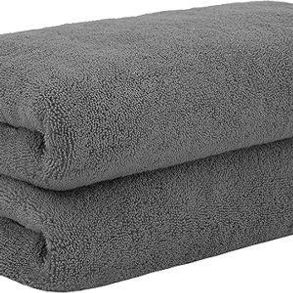 Cotton Paradise 100% Cotton 40x80 Oversized Bath Sheet, Extra Large Turkish Bath Towels for Bathroom, Dark Gray Bathsheet