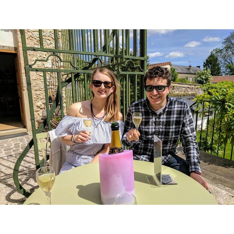 Champagne tasting in France.
