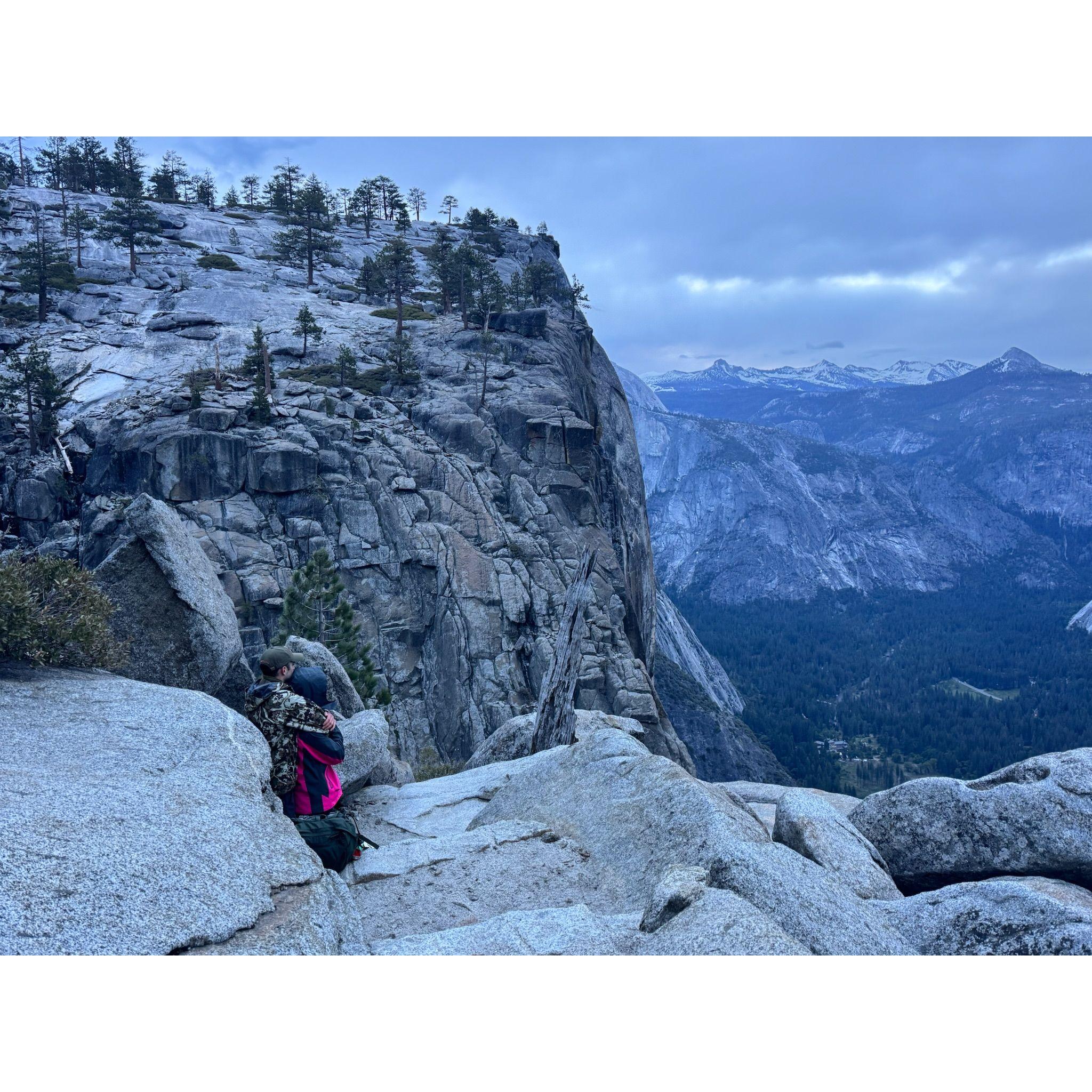 Kevin scoping out the view for capturing a perfect proposal