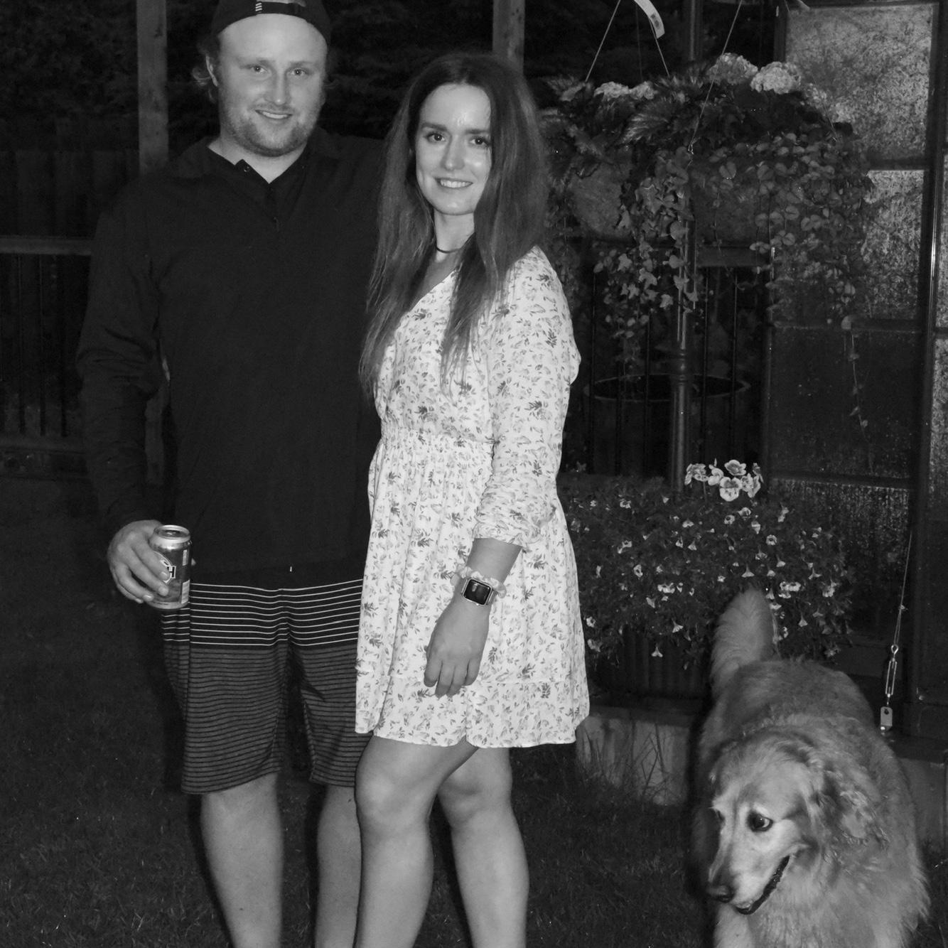 Our First Picture together at Chelsea's Gender Reveal party at the Marcotte's.