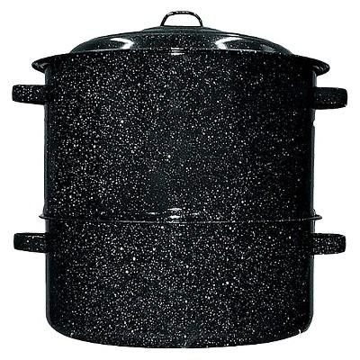 Black 19-qt. 2-pc. Clam/Lobster Steamer Set