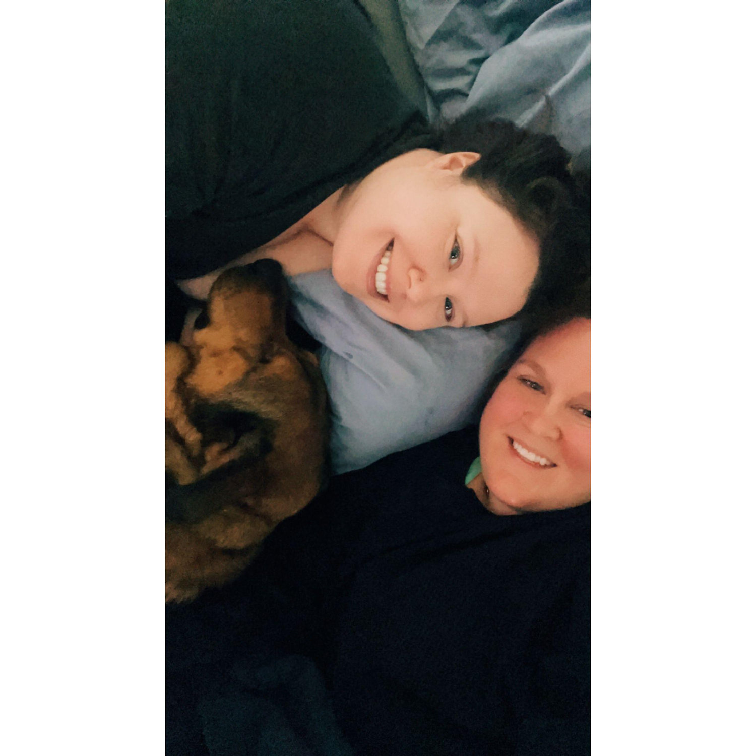 Us with our favorite fur-friend, Fin!!!