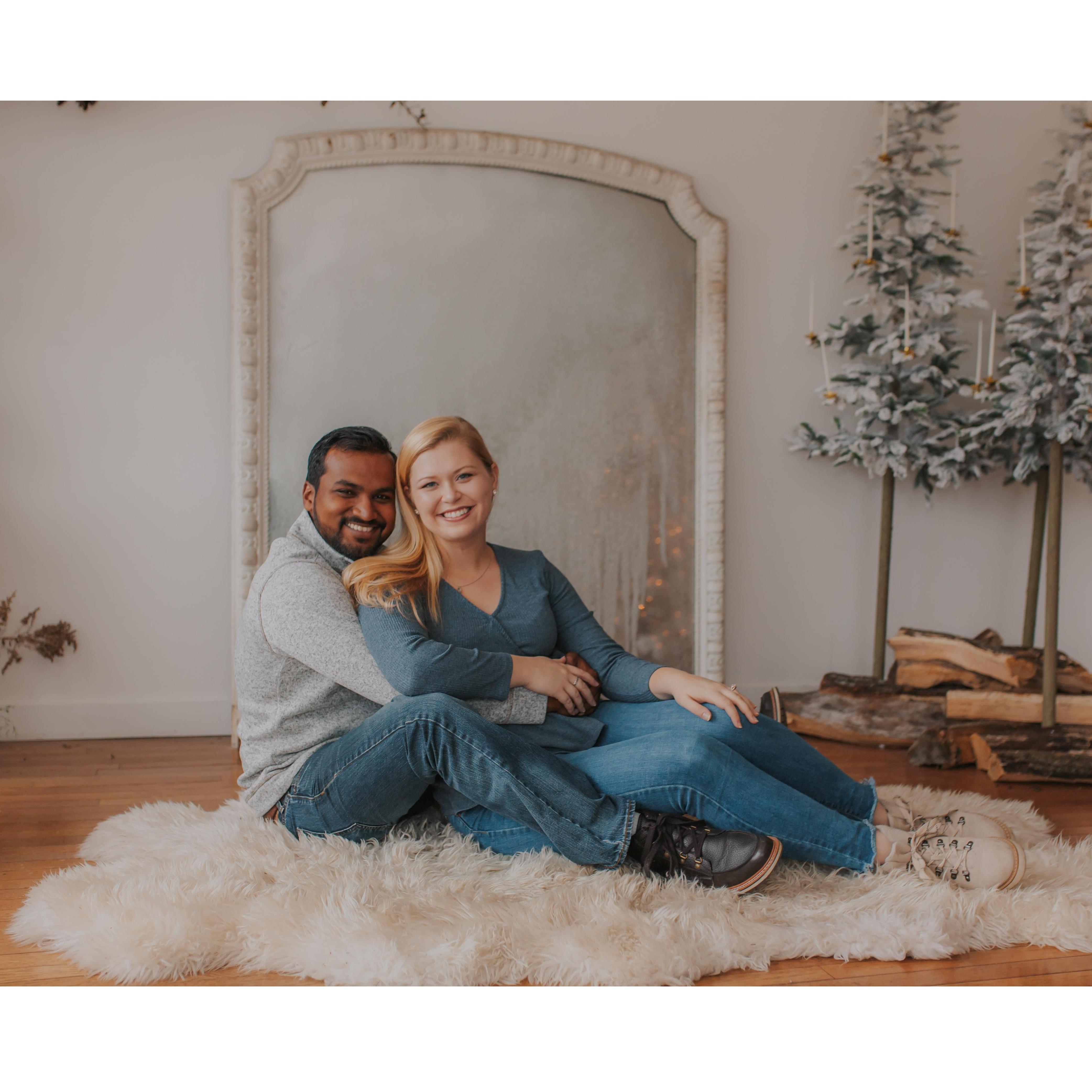 Our wedding photographer took some amazing Christmas photos for our first (and only) engaged Christmas! PC: Kylie Marie Moore Photography