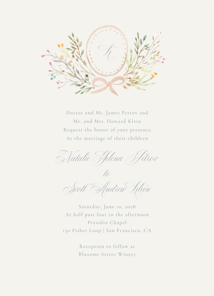 Pesco Classic | Light Oatmeal | Zola Wedding Invitations