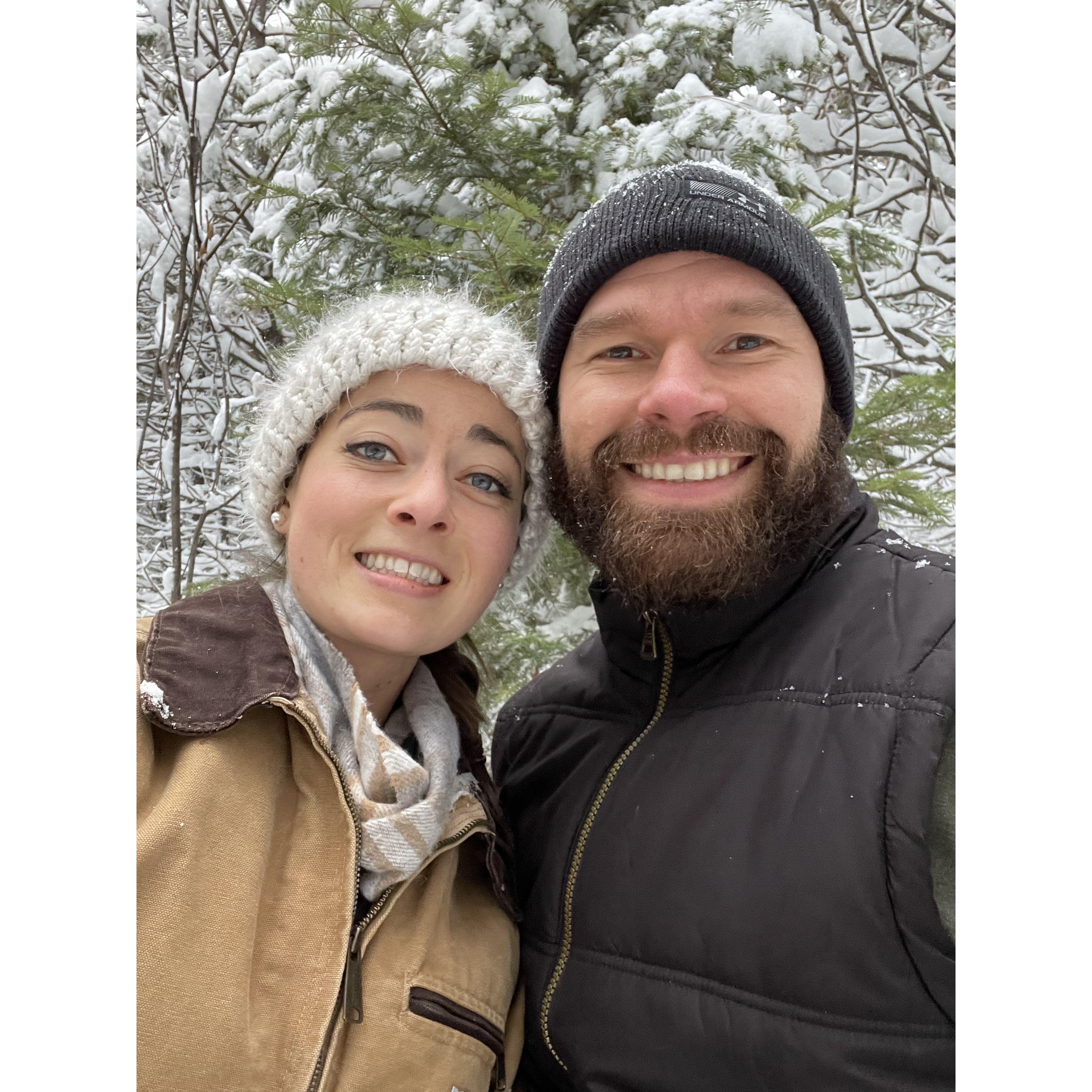 Christmas tree hunting on Mt. Emily