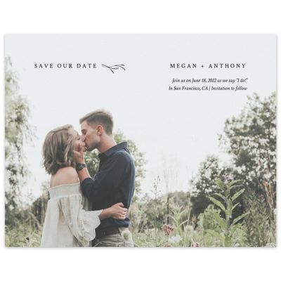 Grey Greenery Wedding Digital Save the Date - Unconditional Portrait