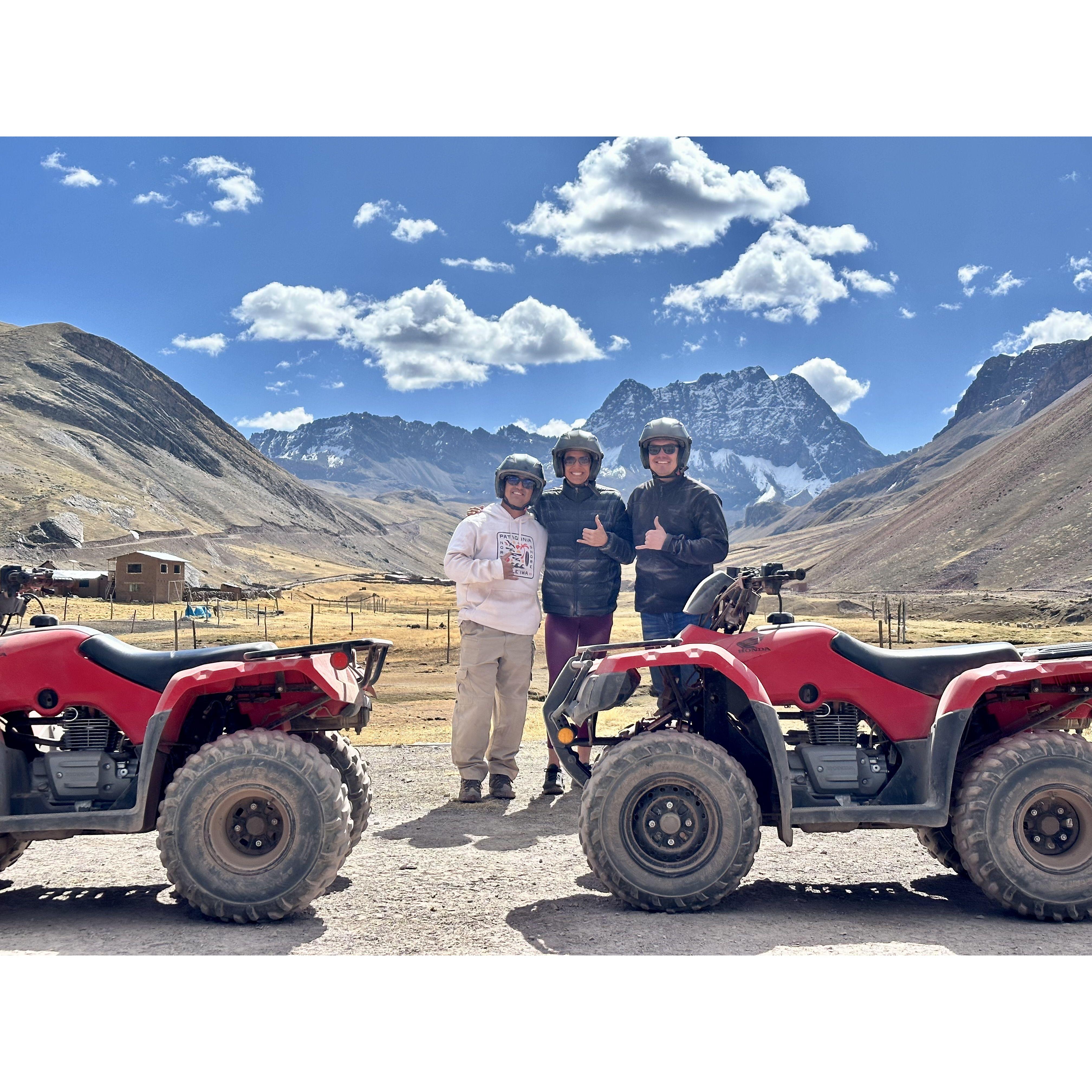 4-wheeling in Peru while visiting our friend Zane