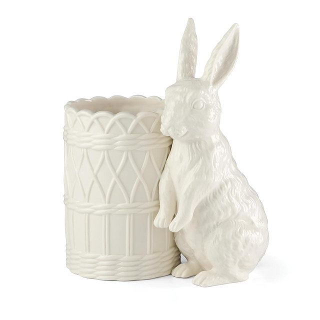 Lenox 897159 Wicker Creek Bunny Vase, Easter Home Decor