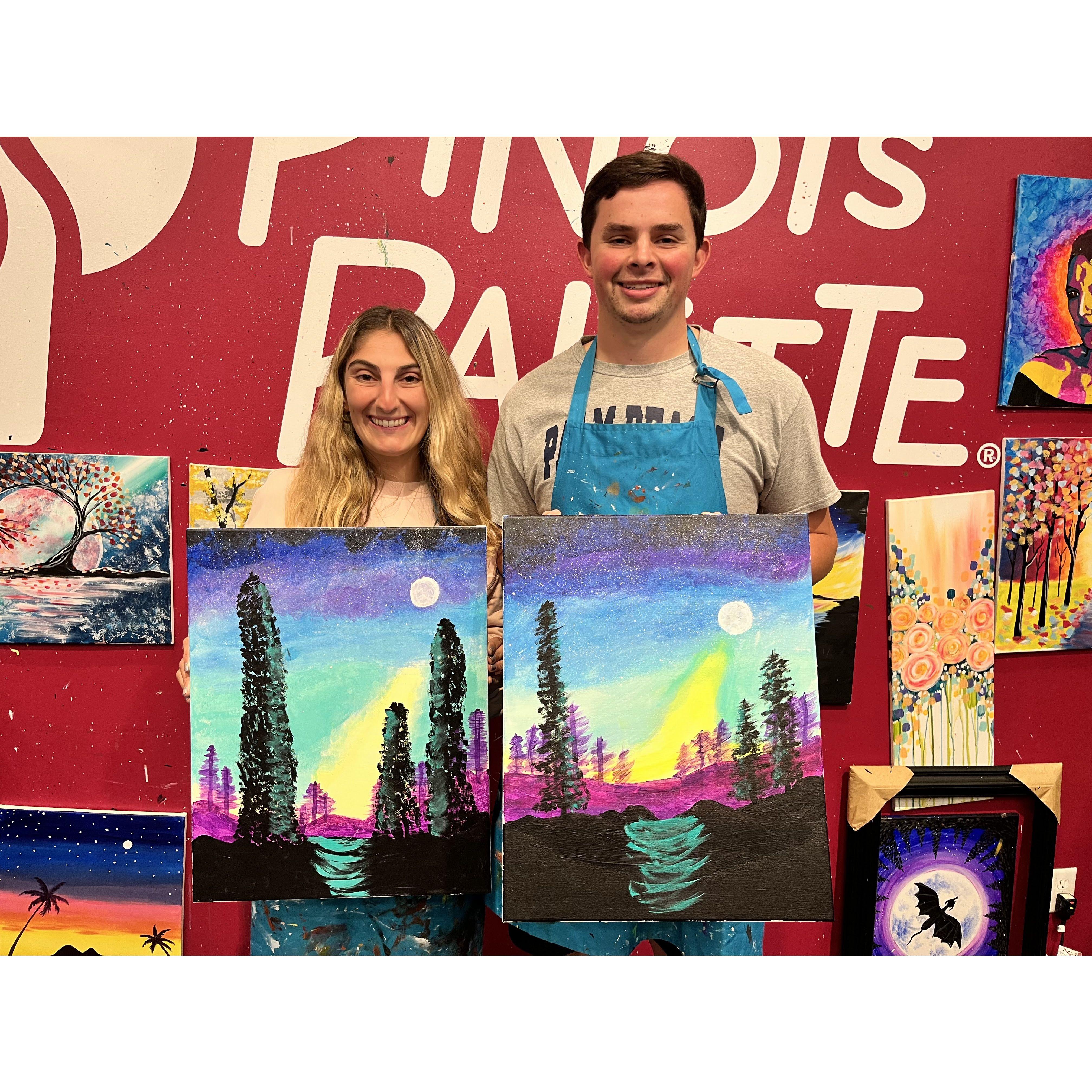 Spontaneous babysitting & painting class! Fall 2022