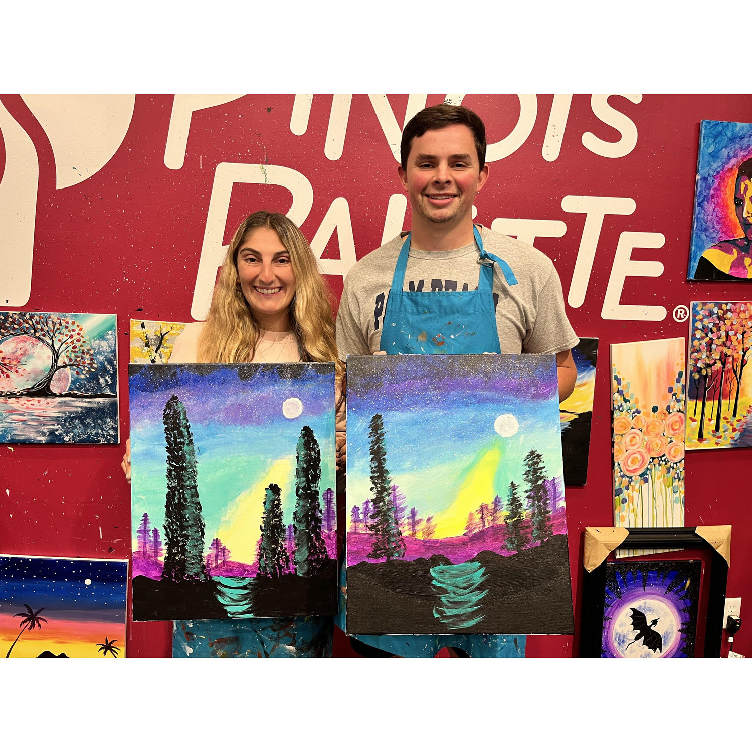 Spontaneous babysitting & painting class! Fall 2022