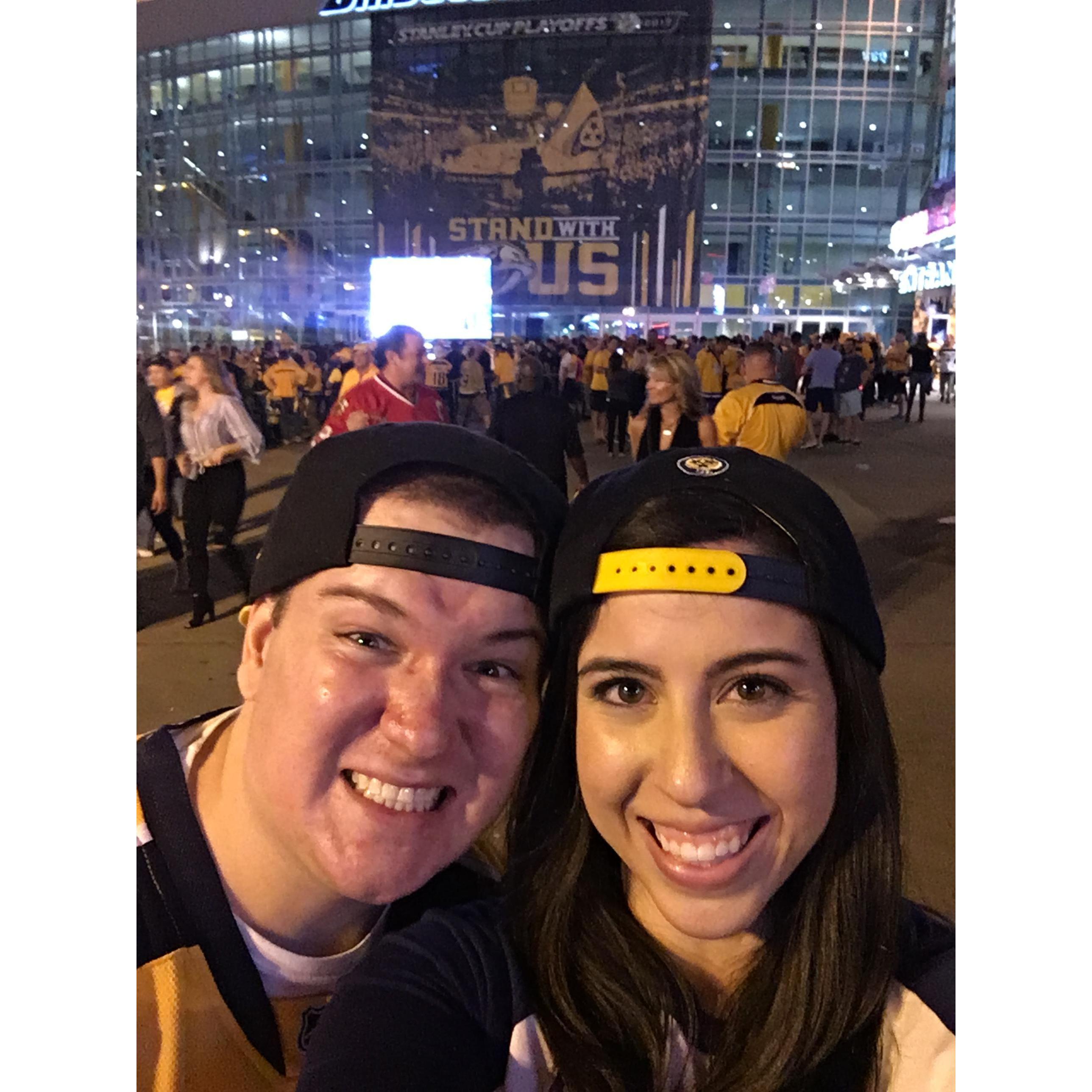 Just after the Predators swept the Blackhawks during the Stanley Cup Playoffs. We felt particularly smug as new Nashville residents!