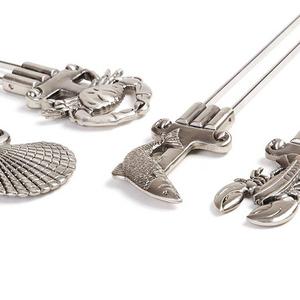 Charcoal Companion Double Prong Coastal Grilling Kabob Skewers (Set of 4) - CC5093