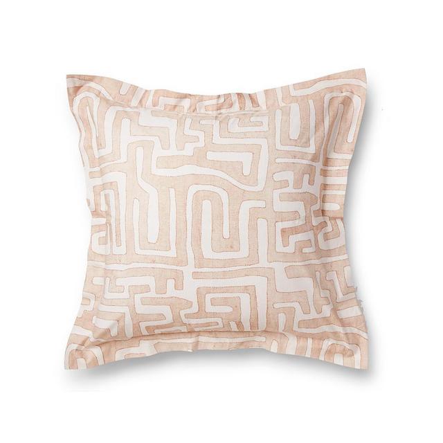 Blush Classic Kuba Cloth Pillowcases + Shams