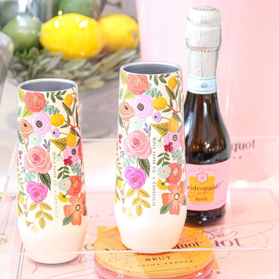 Our Toasting Flutes and a bottle to cheers!