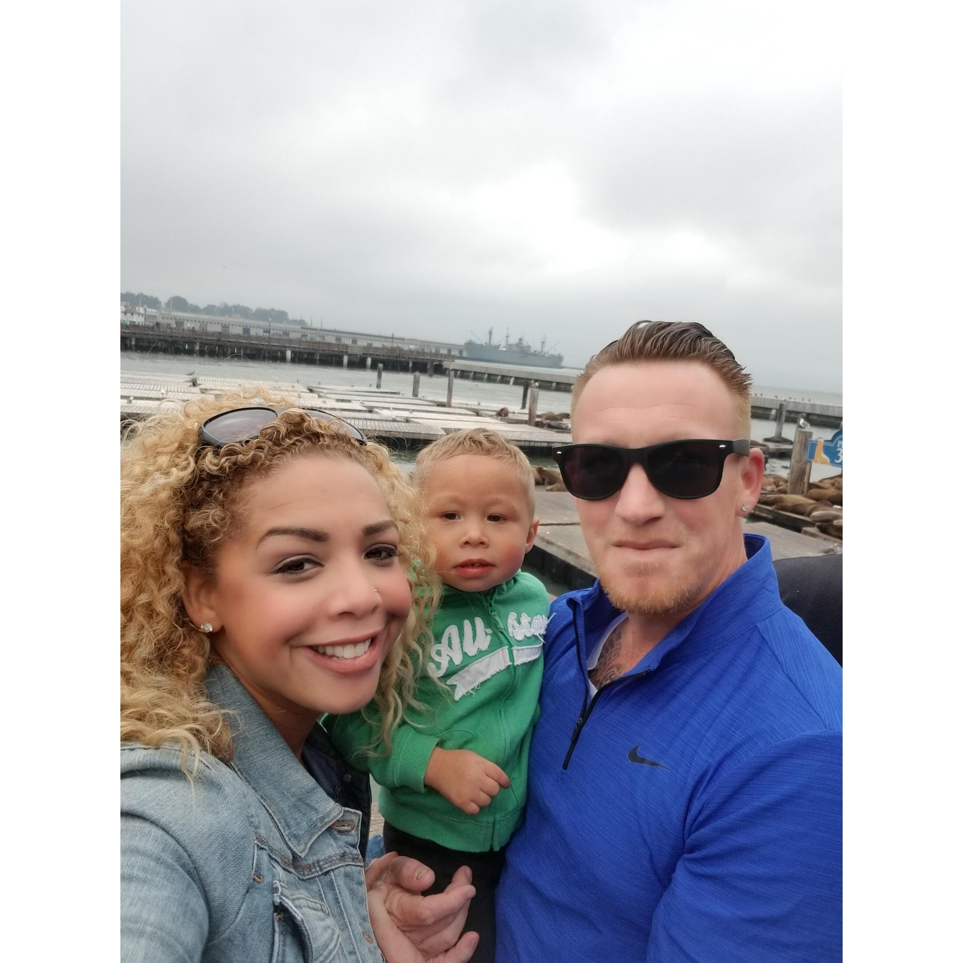 Our first trip to San Francisco to see the seals at the wharf.
